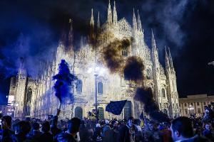 Inter-Fans feiern Finaleinzug ausgelassen