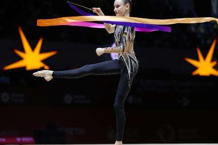 Gymnastik-EM: Varfolomeev gewinnt Gold mit dem Band Gymnastik-EM: Varfolomeev gewinnt Gold mit dem Band