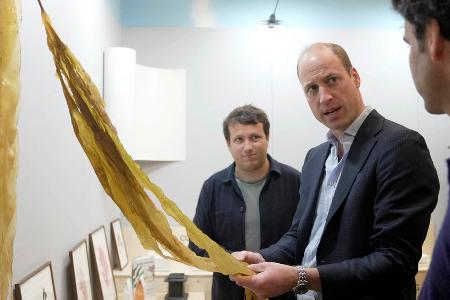 Prinz William besucht Startup-Firma für nachhaltige Verpackungen Prinz William besucht Startup-Firma für nachhaltige Verpackungen