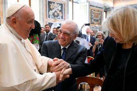 Martin Scorsese trifft Papst Franziskus und kündigt Film über Jesus an Martin Scorsese trifft Papst Franziskus und kündigt Film über Jesus an