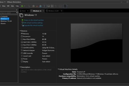 Vmware Workstation Pro überzeugt mit einer umfassenden Hardwareunterstützung, einem durchdachten Einrichtungsassistenten und umfangreichen Einstellmöglichkeiten beim Anlegen neuer Maschinen.