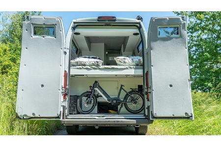 Heckansicht, Garage, Stauraum, Bett
