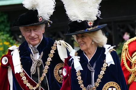 König Charles III. nimmt erstmals als Monarch am Garter Day teil König Charles III. nimmt erstmals als Monarch am Garter Day teil