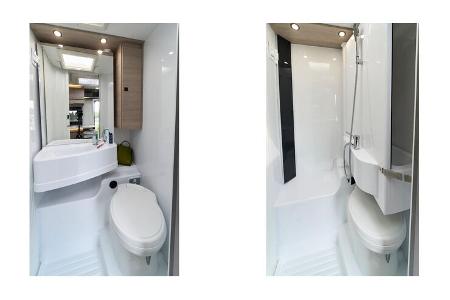 Schwenkwand, Sanitär, Camping-Bad, WC, Waschbecken