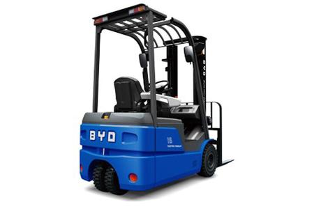 BYD T6 light truck, BYD counterbalance forklift, BYD Q1M yard tractor, BYD pedestrian pallet truck, BYD T3 van
