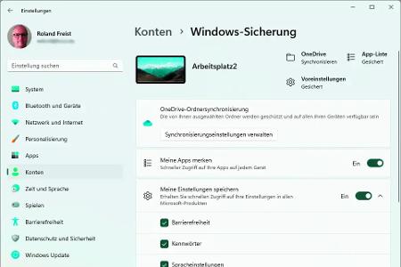 In den Windows-Einstellungen kann bei den Benutzerkonten eine Synchronisation der WLAN-Passwörter mit dem Microsoft-Konto in die Wege geleitet werden.