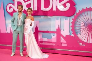 Margot Robbie verzaubert London in pinker Barbie-Robe