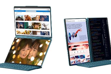 Lenovo Yoga Book 9i: Zwei Bildschirme, viele Möglichkeiten Lenovo Yoga Book 9i: Zwei Bildschirme, viele Möglichkeiten