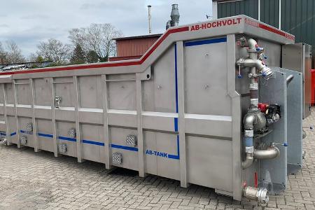 Ellermann Container Elektroauto Brand Feuerwehr
