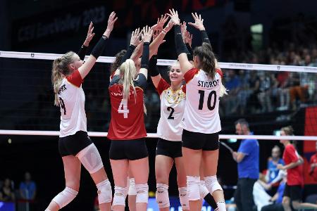 Trotz Niederlage: DVV-Frauen erreichen EM-Achtelfinale Trotz Niederlage: DVV-Frauen erreichen EM-Achtelfinale