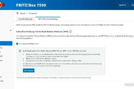 Die WPS-Funktionalität vereinfacht die Verbindung von WLAN-Geräten (nachdem Sie das Passwort geändert haben). Hierfür aktivieren Sie die 