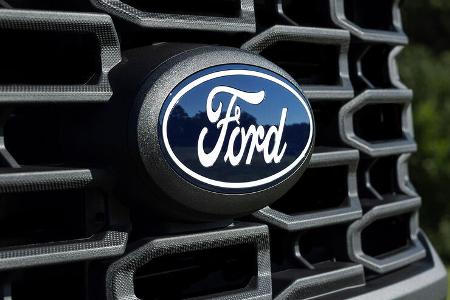 Ford neues Logo Emblem Plakette F-150 Facelift Modellpflege 2024 Ford neues Logo Emblem Plakette F-150 Facelift Modellpflege 2024