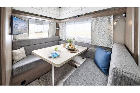 Wohnwagen Hobby Ontour 390 sf Sitzgruppe