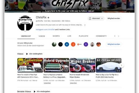 Youtube Kanäle Gebrauchtwagen