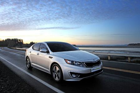 Kia Optima Hybrid, Frontansicht, links