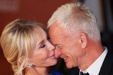 Sting und Trudie Styler verliebt auf dem roten Teppich in Rom Sting und Trudie Styler verliebt auf dem roten Teppich in Rom