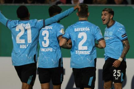 Drei späte Tore retten Bayers Serie Drei späte Tore retten Bayers Serie