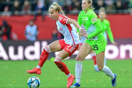 Spitze erobert: Bayern schlägt Wolfsburg im Frauen-Topspiel Spitze erobert: Bayern schlägt Wolfsburg im Frauen-Topspiel