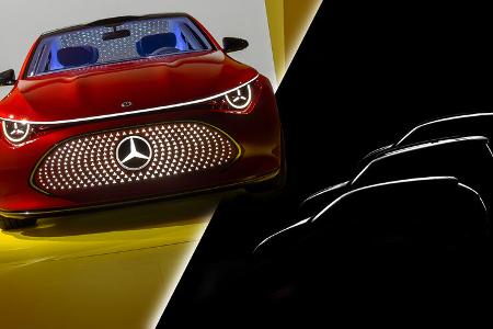 Mercedes CLA Concept MMA Modelle Collage Mercedes CLA Concept MMA Modelle Collage
