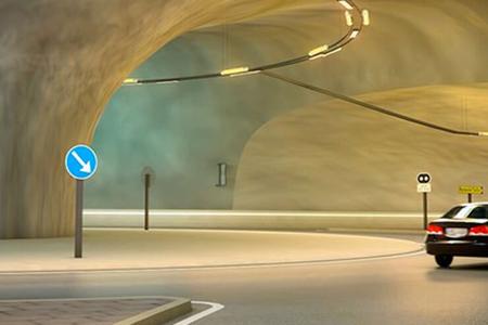 Eysturoy-Tunnel Kreisverkehr Färöer