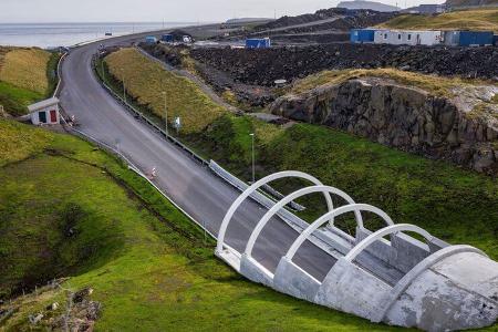 Eysturoy-Tunnel Kreisverkehr Färöer