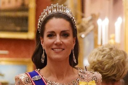 Prinzessin Kate trägt zweite Tiara in zwei Wochen Prinzessin Kate trägt zweite Tiara in zwei Wochen