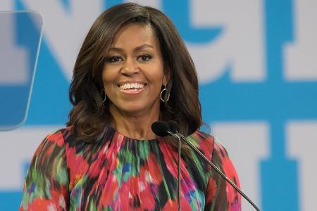 Michelle Obama überrascht auf Michelle Obama überrascht auf