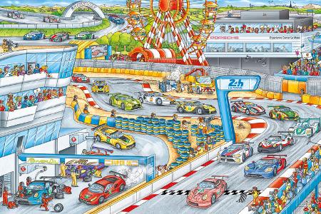Wimmelbuch Porsche Le Mans