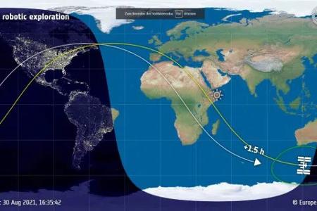 Spot The Station zeigt, wann sich die ISS über Ihnen befindet, so dass Sie die Raumstation je nach Lichtbedingungen mit bloßem Auge sehen können. Doch diese Echtzeitkarte stammt von der ESA!