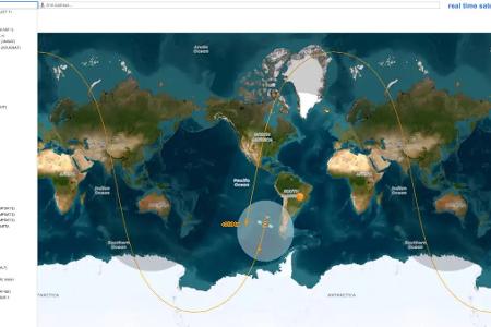 Mit Orbtrack lassen sich Satelliten und Raumfahrzeuge verfolgen.