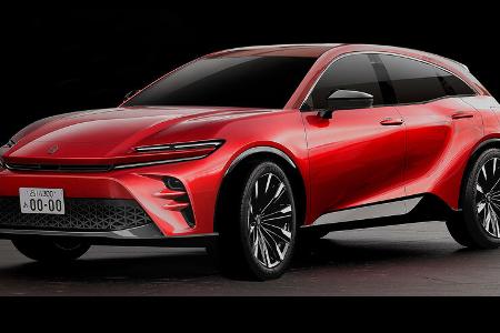 Toyota Crown Sport Hybrid SUV Design-Skizze Sketch