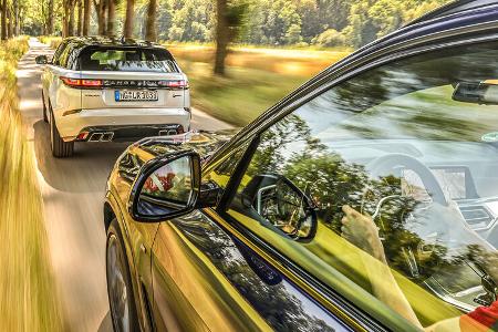 BMW X5 M50i, Range Rover Velar P550, ams 0321 Vergleichstest