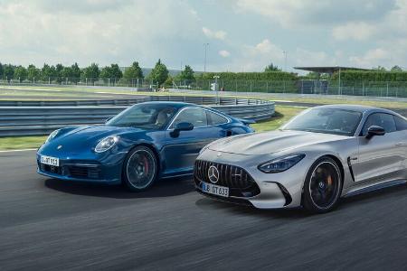 Mercedes-AMG GT Coupe und Porsche 911 Turbo Mercedes-AMG GT Coupe und Porsche 911 Turbo