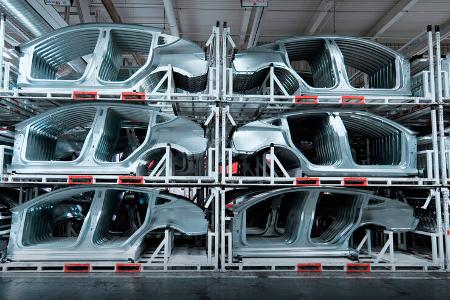 Karosserien Tesla-Fabrik in Grünheide