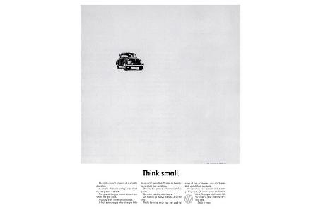VW Käfer Baujahr 1949, US-Werbung, Think Small