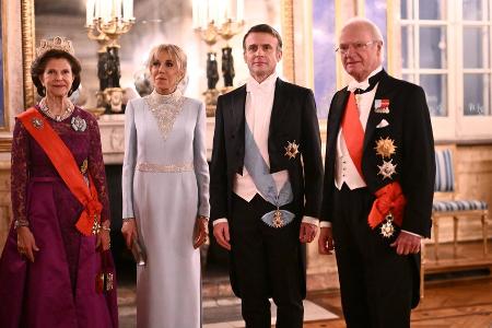 Schwedische Royals glänzen bei Galadinner für die Macrons Schwedische Royals glänzen bei Galadinner für die Macrons