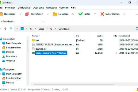 Der Packer Peazip installiert einen eigenen Dateimanager, bietet eine sehr gute Geschwindigkeit und kommt mit fast allen gängigen Archivformaten zurecht.
