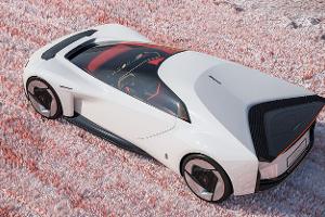 Coupé-Studie mit Wasserstoff-Verbrenner