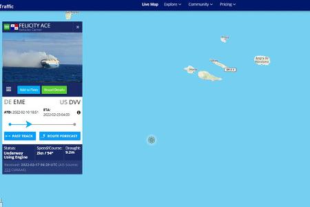 RORO Schiff FELICITY ACE Autotransporter