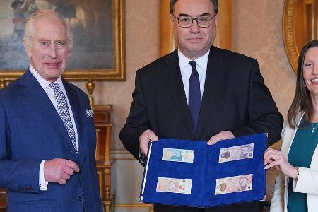König Charles III.: Die ersten Banknoten mit seinem Konterfei kommen König Charles III.: Die ersten Banknoten mit seinem Konterfei kommen