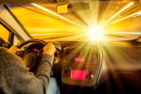 Fahrer Blendung