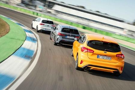 BMW 128ti, Ford Focus ST, VW Golf GTI