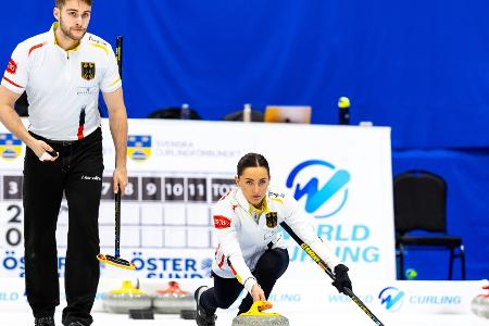 Mixed-WM: Sieg und Niederlage für deutsches Curling-Team Mixed-WM: Sieg und Niederlage für deutsches Curling-Team