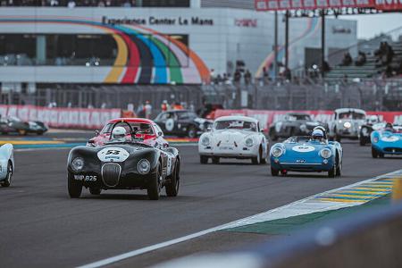 Le Mans Classic 2023 - Jaguar C-Type - Porsche 550 Spyder