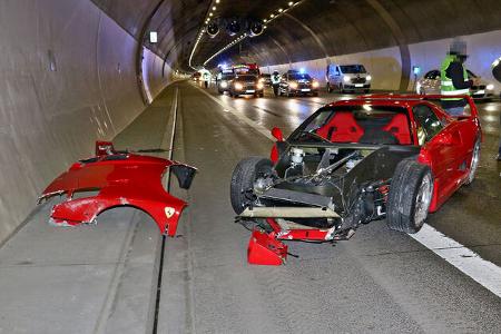 Ferrari F40 Unfall