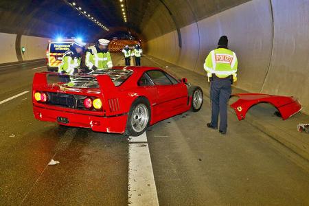 Ferrari F40 Unfall