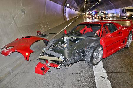 Ferrari F40 Unfall