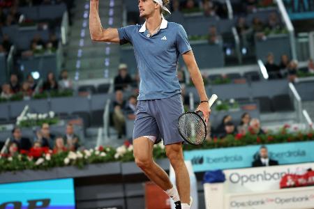 Nachtschicht: Zverev im Achtelfinale von Madrid