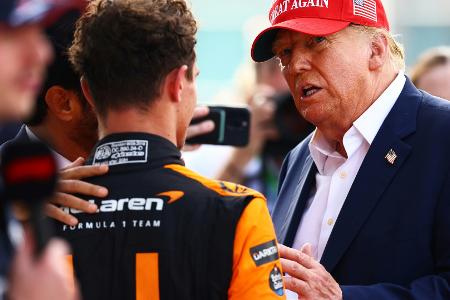 Ex-Präsident Trump beglückwünscht Norris in Miami Ex-Präsident Trump beglückwünscht Norris in Miami