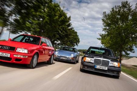 Audi RS2 Avant, Mercedes 500E, Porsche 968 Coupé
